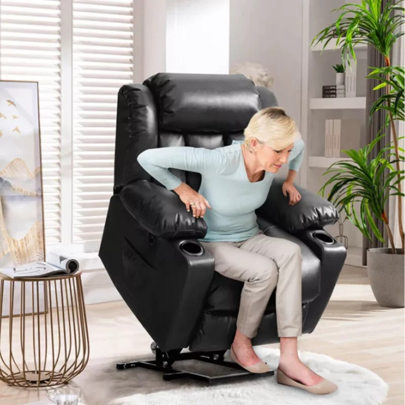 Large 2 in 1 Lifter Recliner Chair with Massage and Heating.